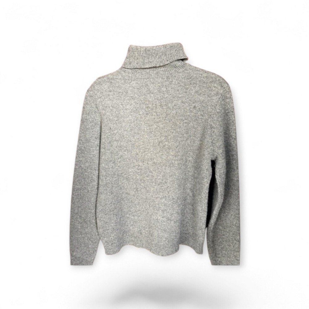 Vintage Ralph Lauren Gray Lambswool Turtleneck Ice Skaters Sweater MP - Picture 4 of 9